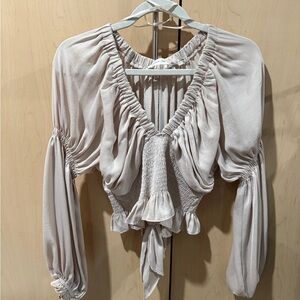 Elegant Cream Women's Top